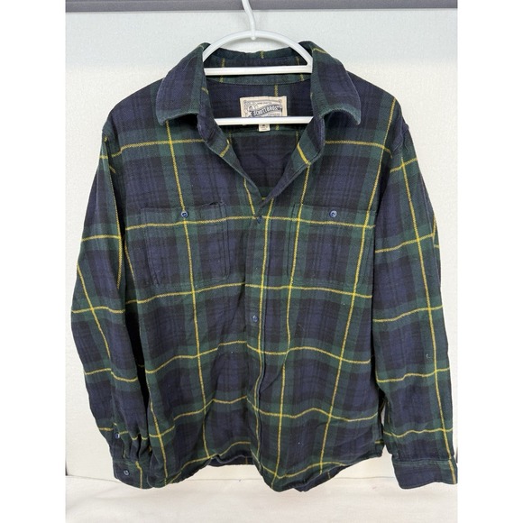 Schott NYC Other - Schott Bros Men's‎ Black Watch Plaid Cotton Flannel Button Up Size XL
